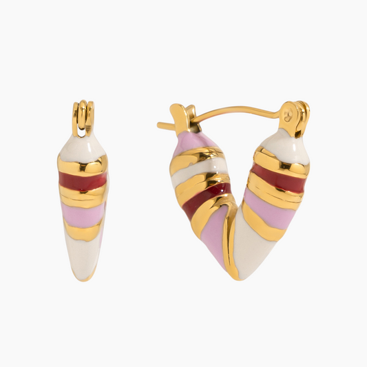 Candy Shell Hoop Earrings