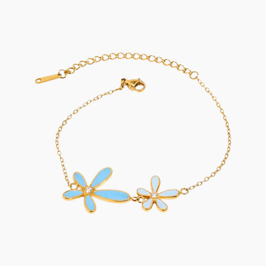 Azure Daisy Bloom Bracelet