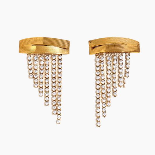 Stardust Cascade Tassel Earrings