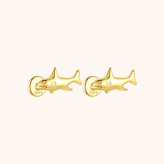 Shark-Shaped Stud Earrings
