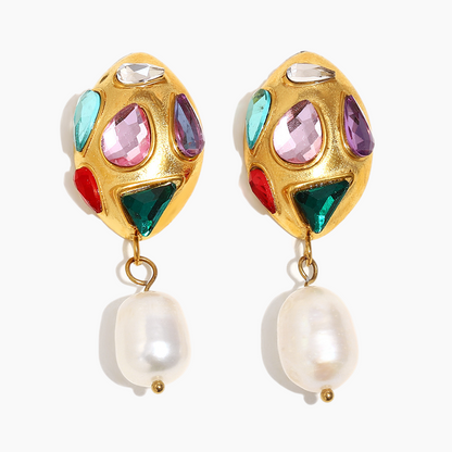 Byzantine Dreams Gemstone & Pearl Earrings