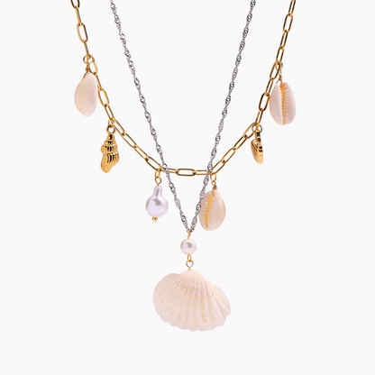 Coastal Whisper Shell Layered Necklace