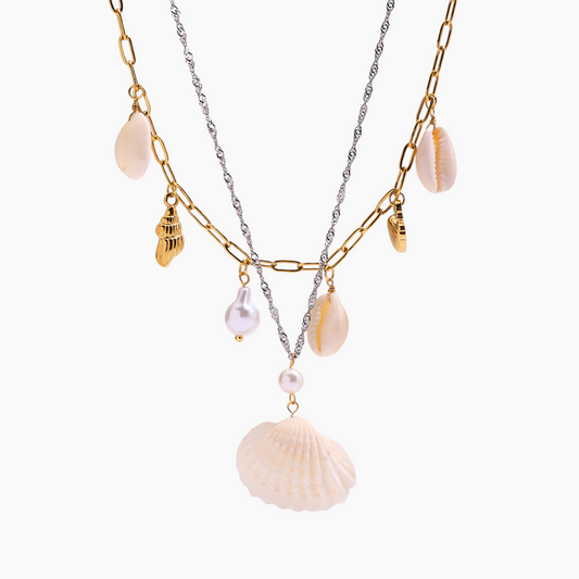 Coastal Whisper Shell Layered Necklace
