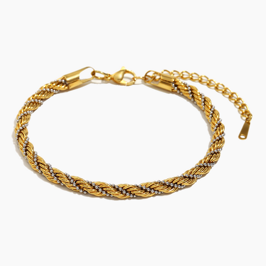 Aqua Halo Chain Bracelet