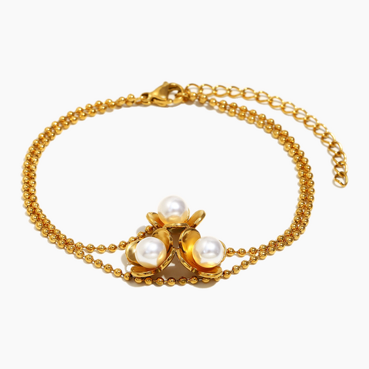 Petal Pearl Bloom Bracelet