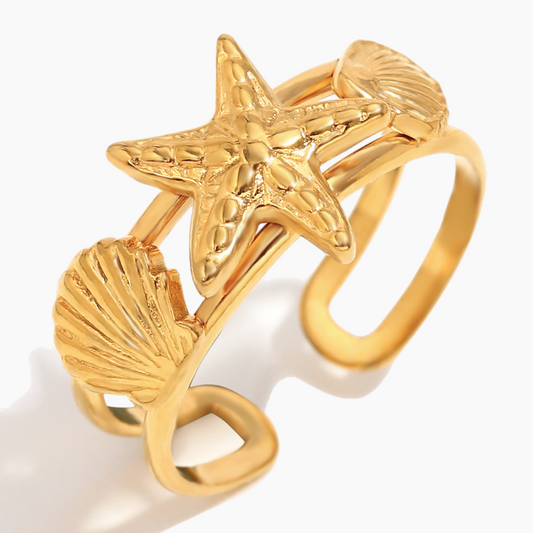 Ocean Breeze Starfish Ring