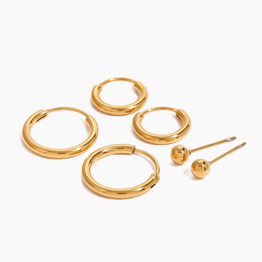 Golden Orbit Earring Set