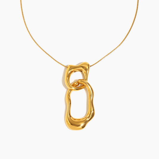 Sculptural Link Pendant Necklace