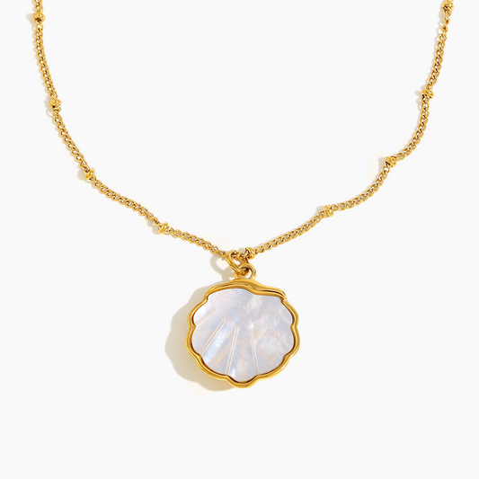 Moonlit Shell Pendant Necklace