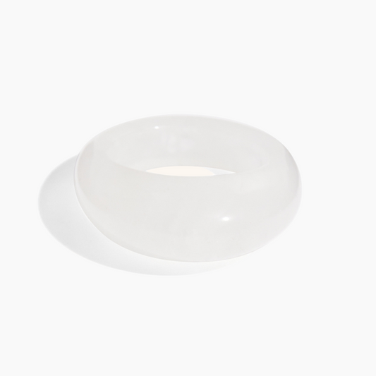 Frosted Aura Dome Ring - White