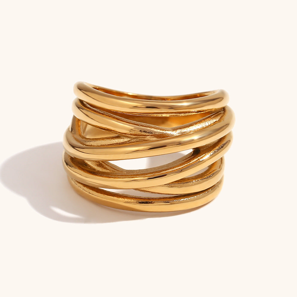Twisted Wave Statement Ring