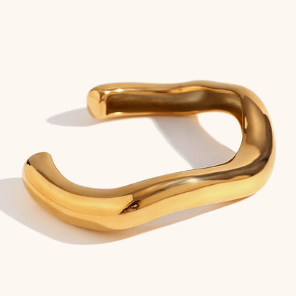 Sculpted Wave Cuff Bracelet