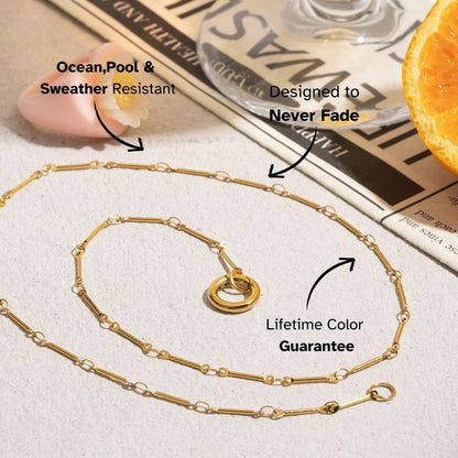 Golden Link Loop Necklace