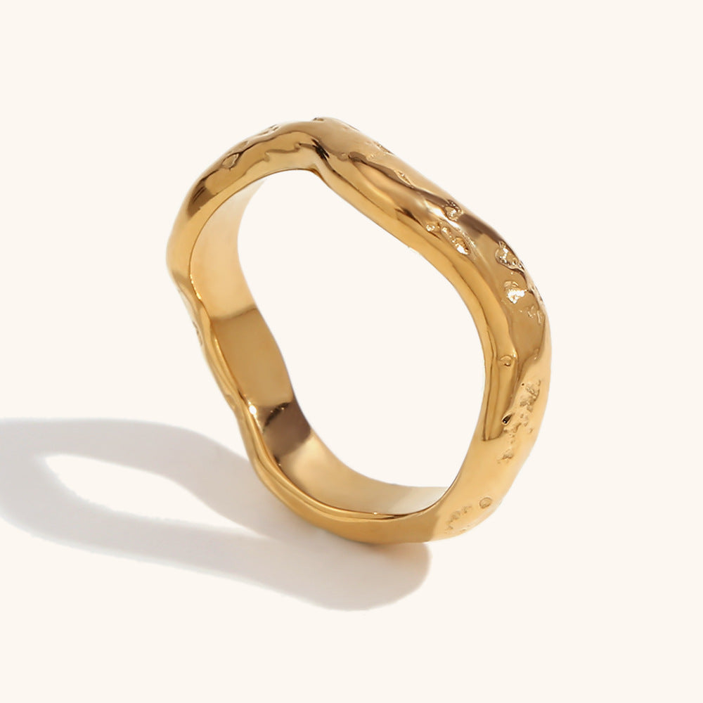 Molten Texture Stacking Ring