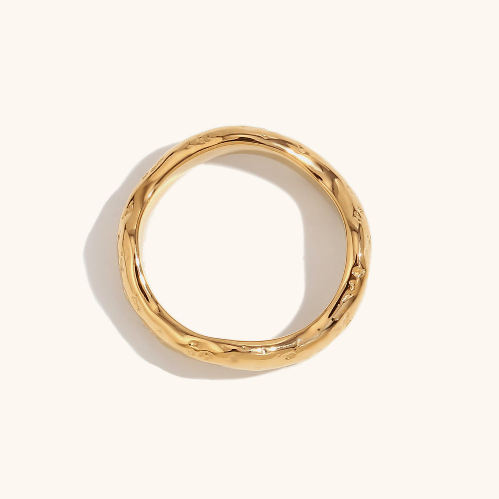 Molten Texture Stacking Ring