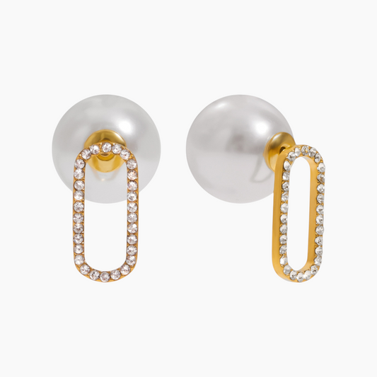 Lustre Link Pearl Earrings