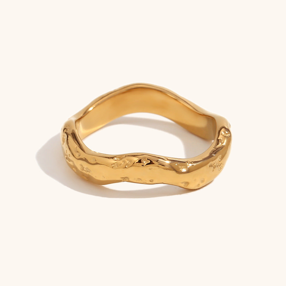 Molten Texture Stacking Ring