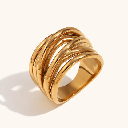 Twisted Wave Statement Ring