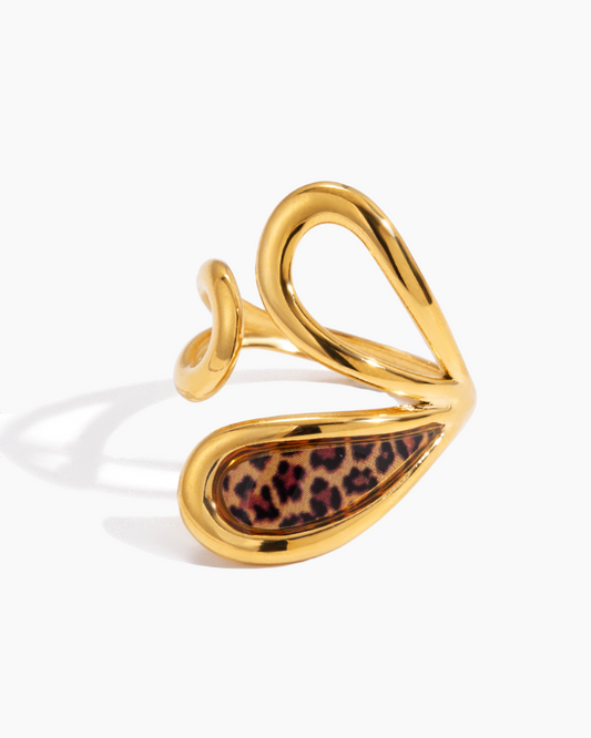 Fierce Curve Leopard Ring