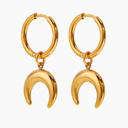 Moonlit Crescent Hoops