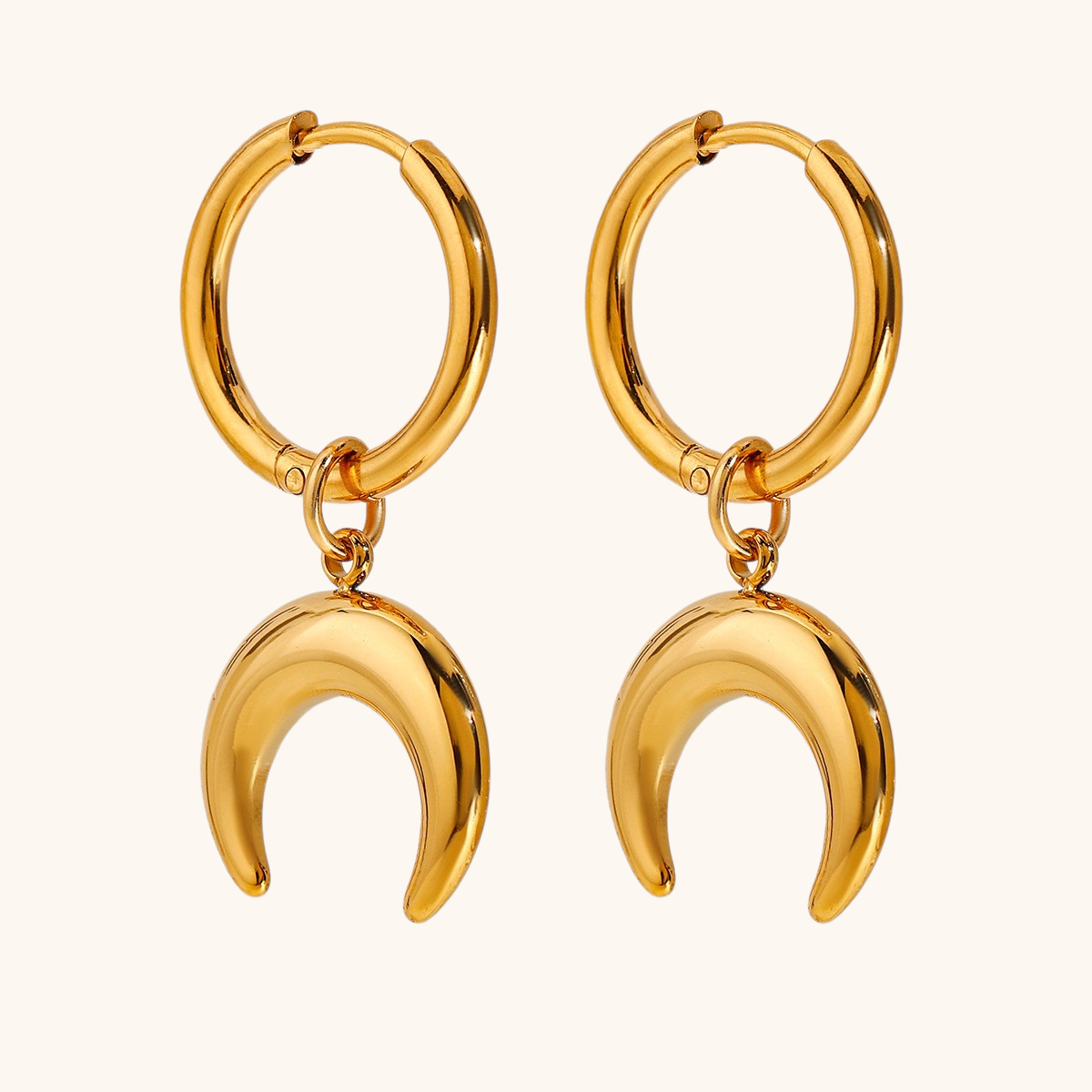 Moonlit Crescent Hoops