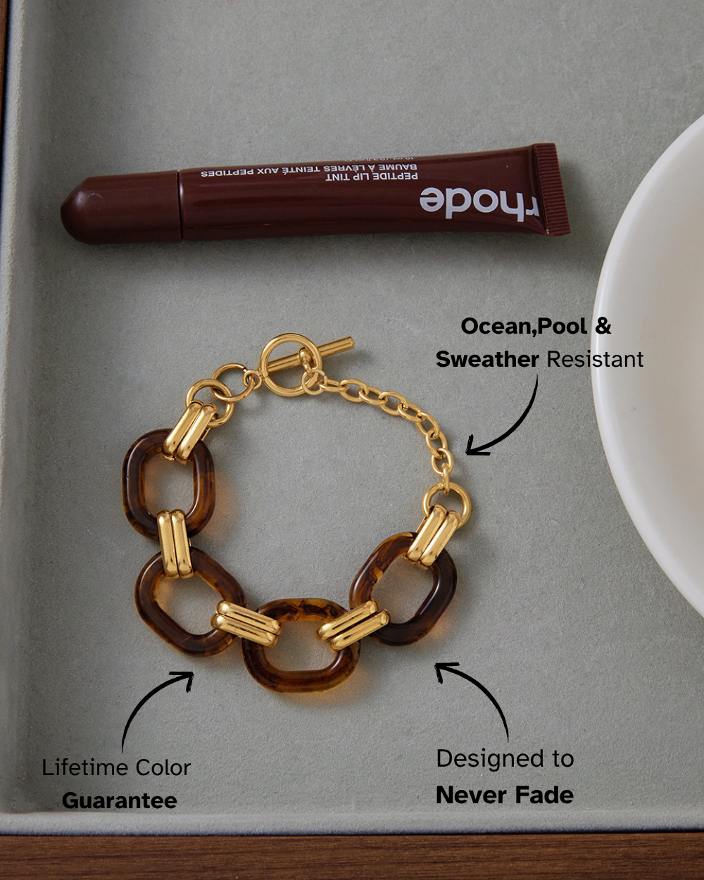 Tortoise Link Chunky Chain Bracelet