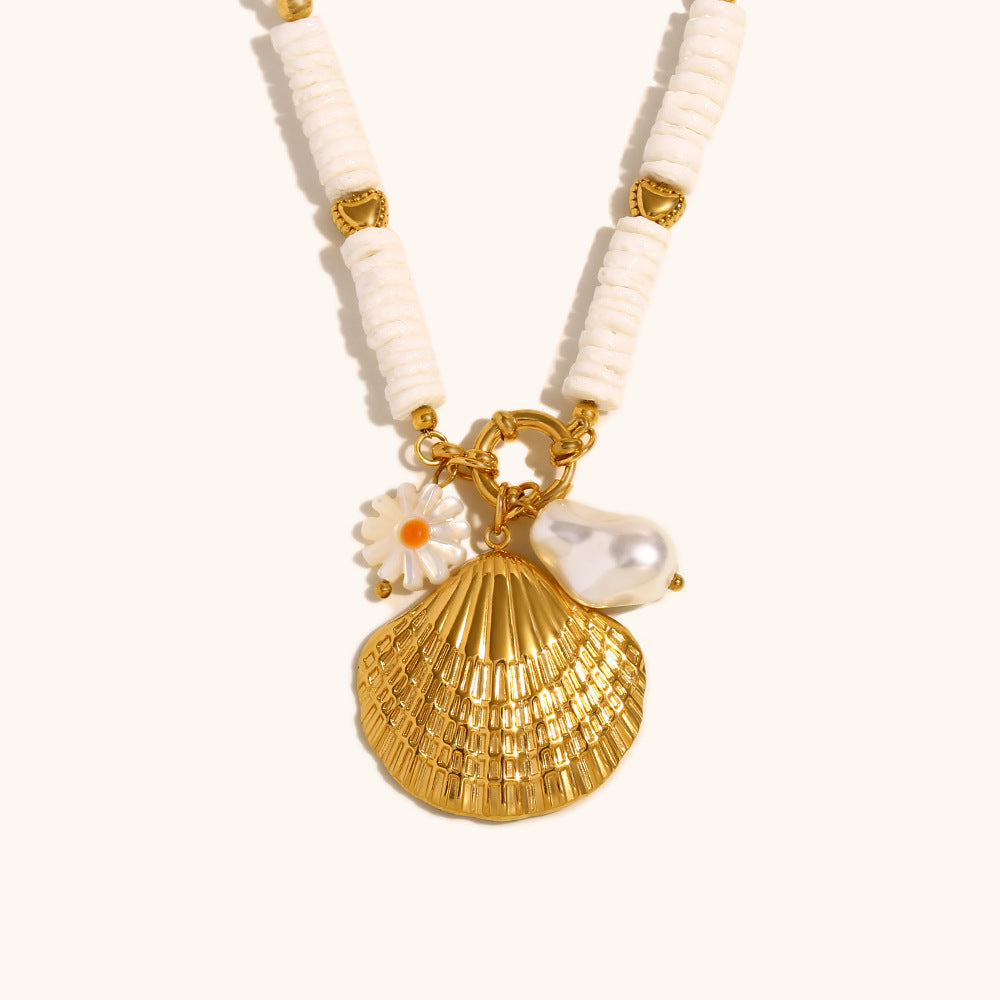 Golden Tide Shell Necklace