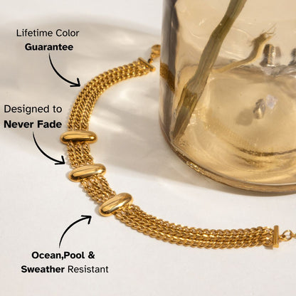 Triple Bold Link Bracelet