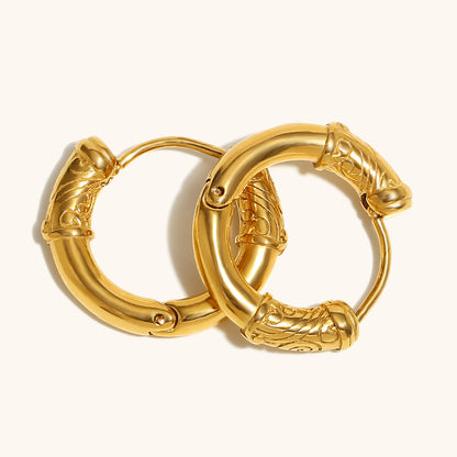 Baroque Swirl Hoop Earrings