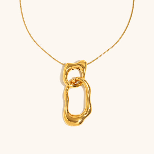 Sculptural Link Pendant Necklace