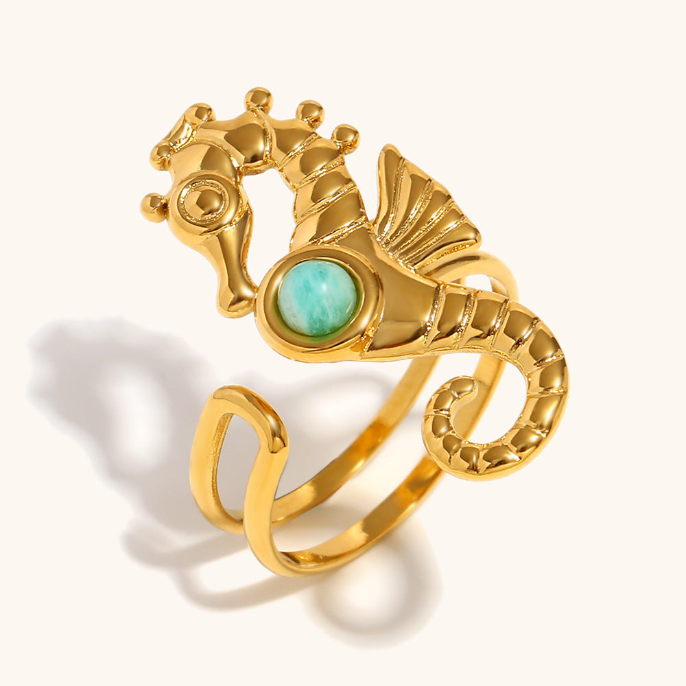 Seahorse Serenity Ring