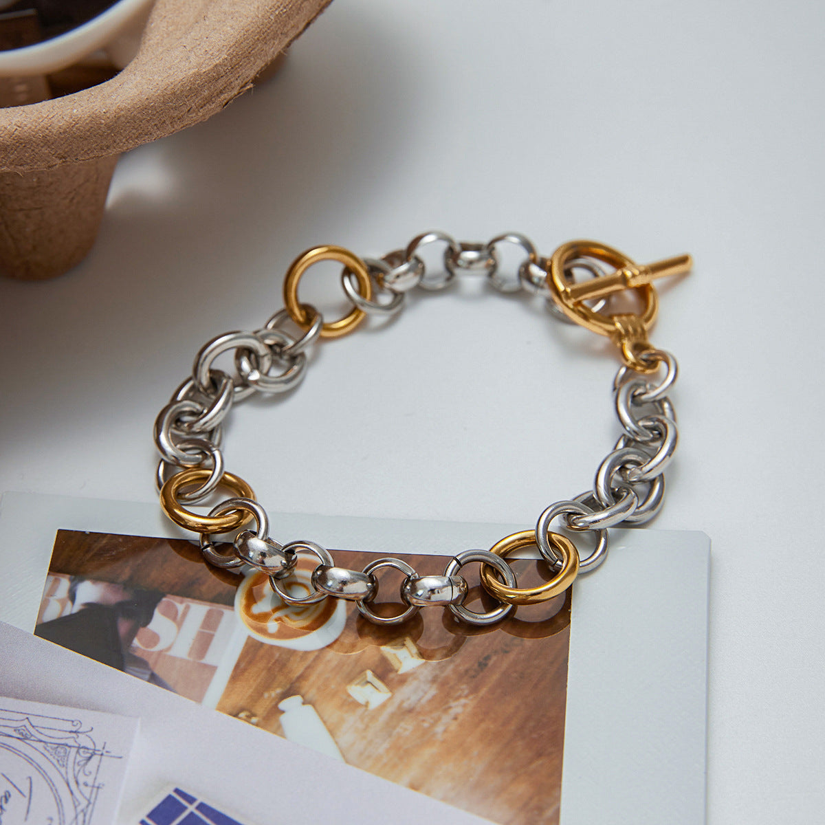 Duo Chain Toggle Bracelet