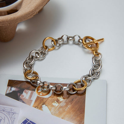 Duo Chain Toggle Bracelet