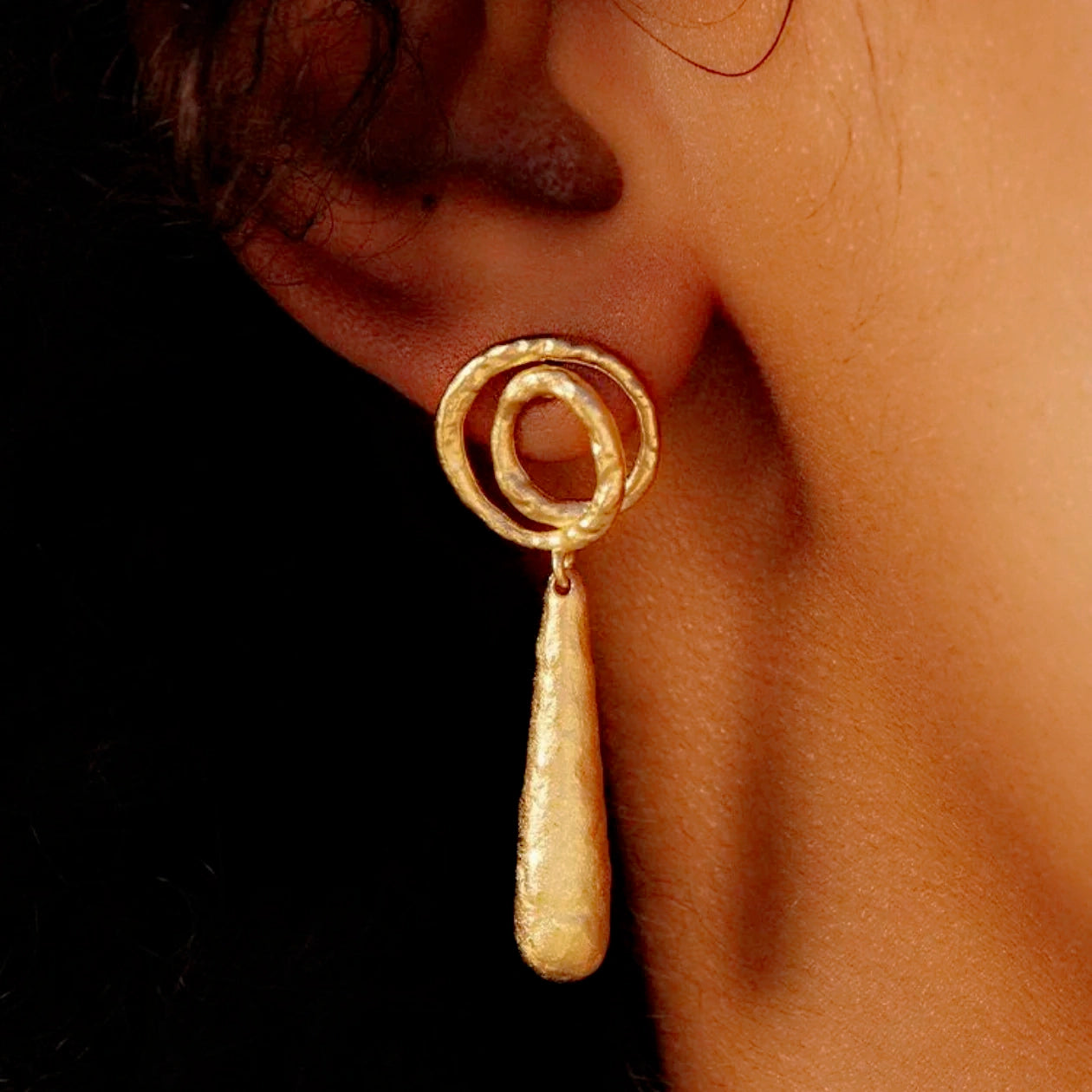 Ethereal Spiral Drop Earrings