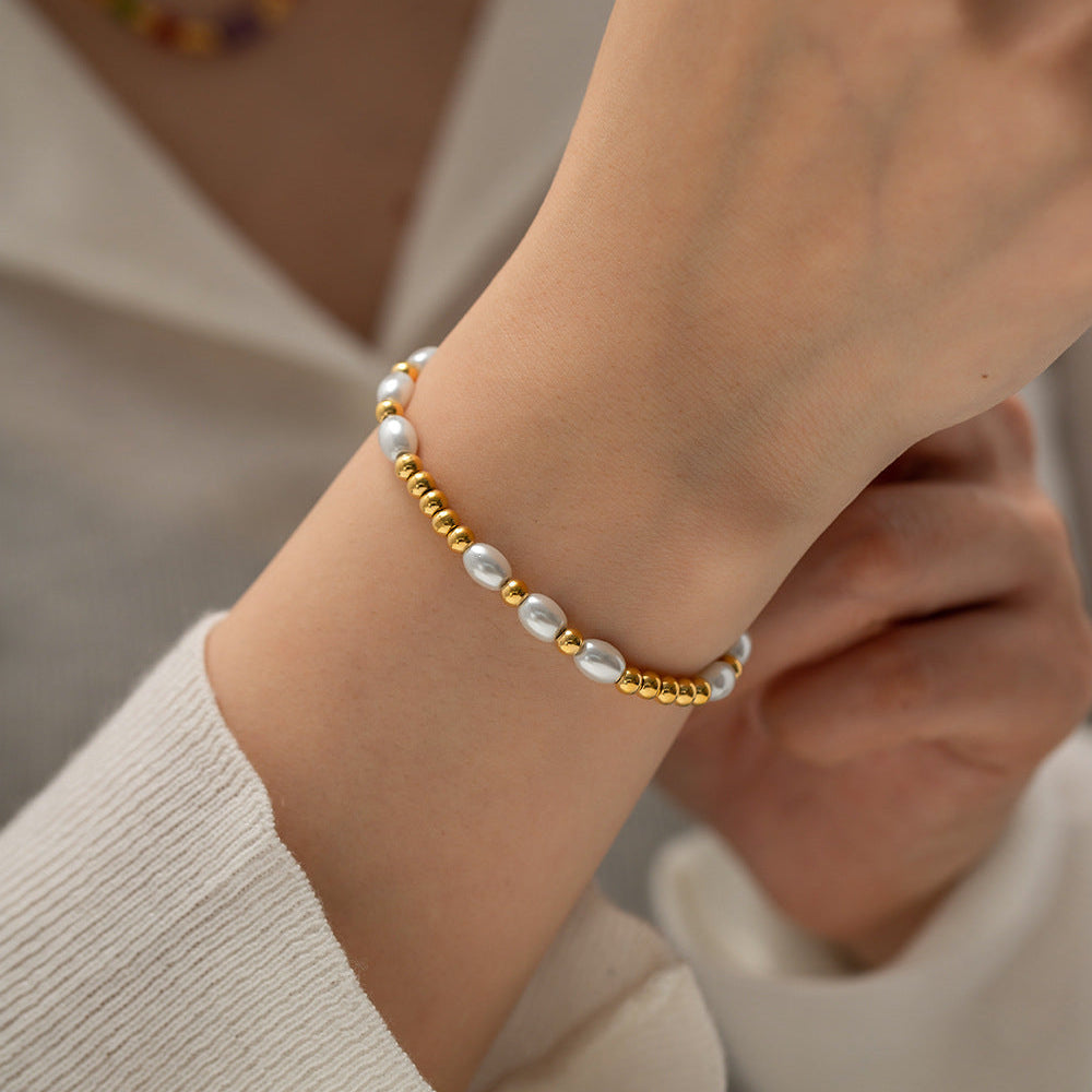 Golden Pearl Harmony Bracelet