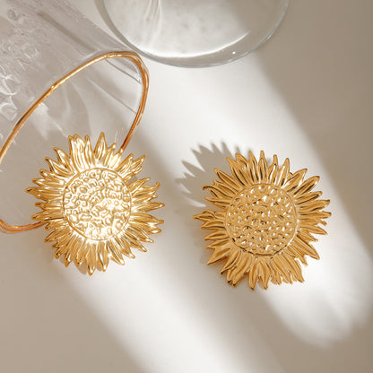 Golden Sunburst Earrings