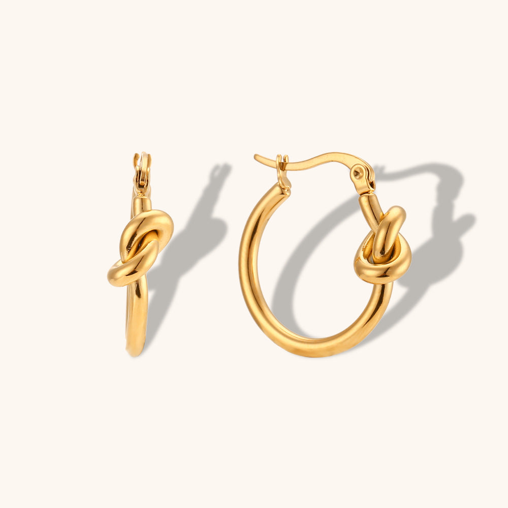 Knotted Hoop Earrings