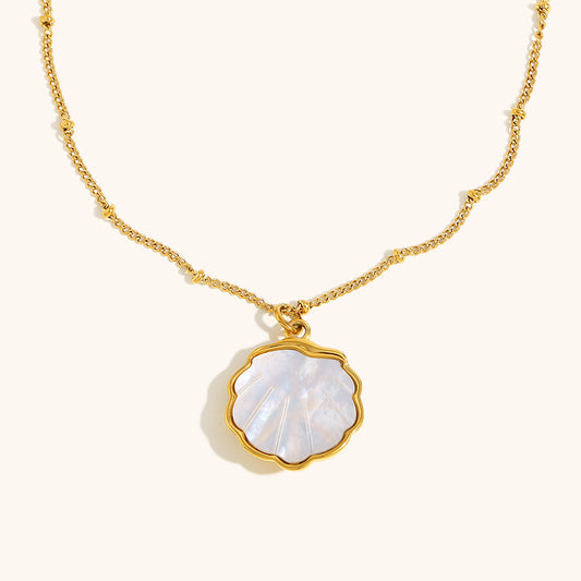 Moonlit Shell Pendant Necklace