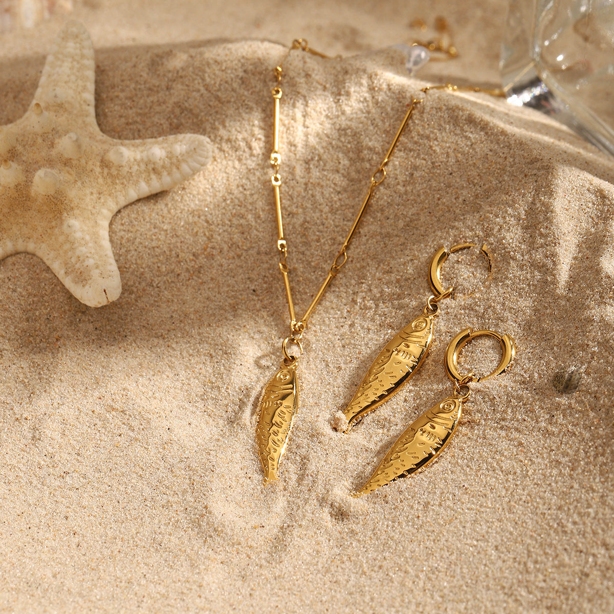Golden Tides Sardine Necklace