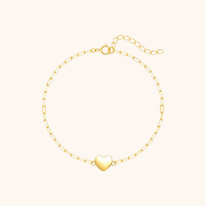 Paperclip Chain Heart Bracelet