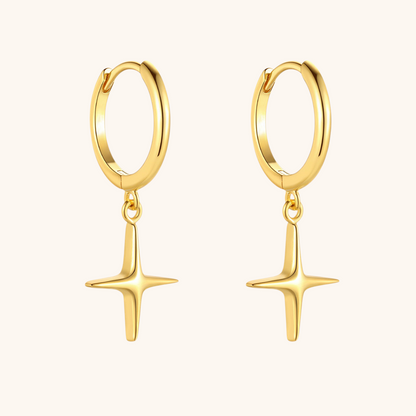 Cross Hoop Earrings