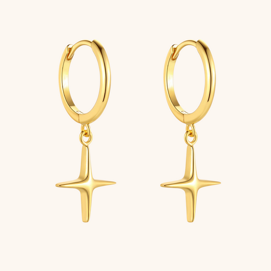 Cross Hoop Earrings