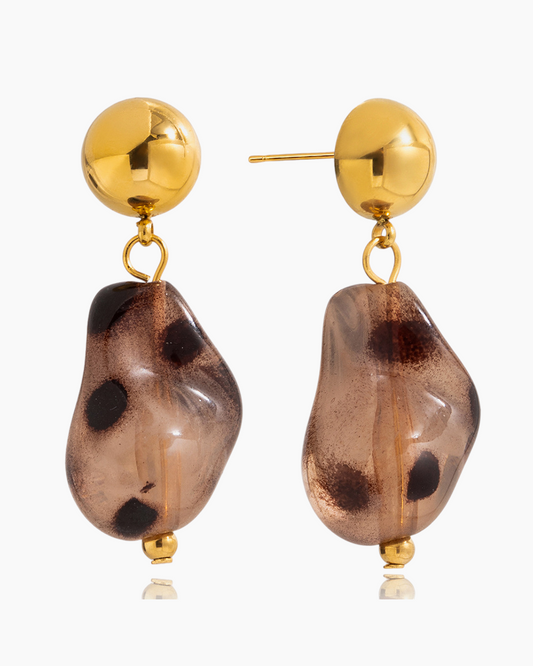 Smoky Flow Gemstone Earrings