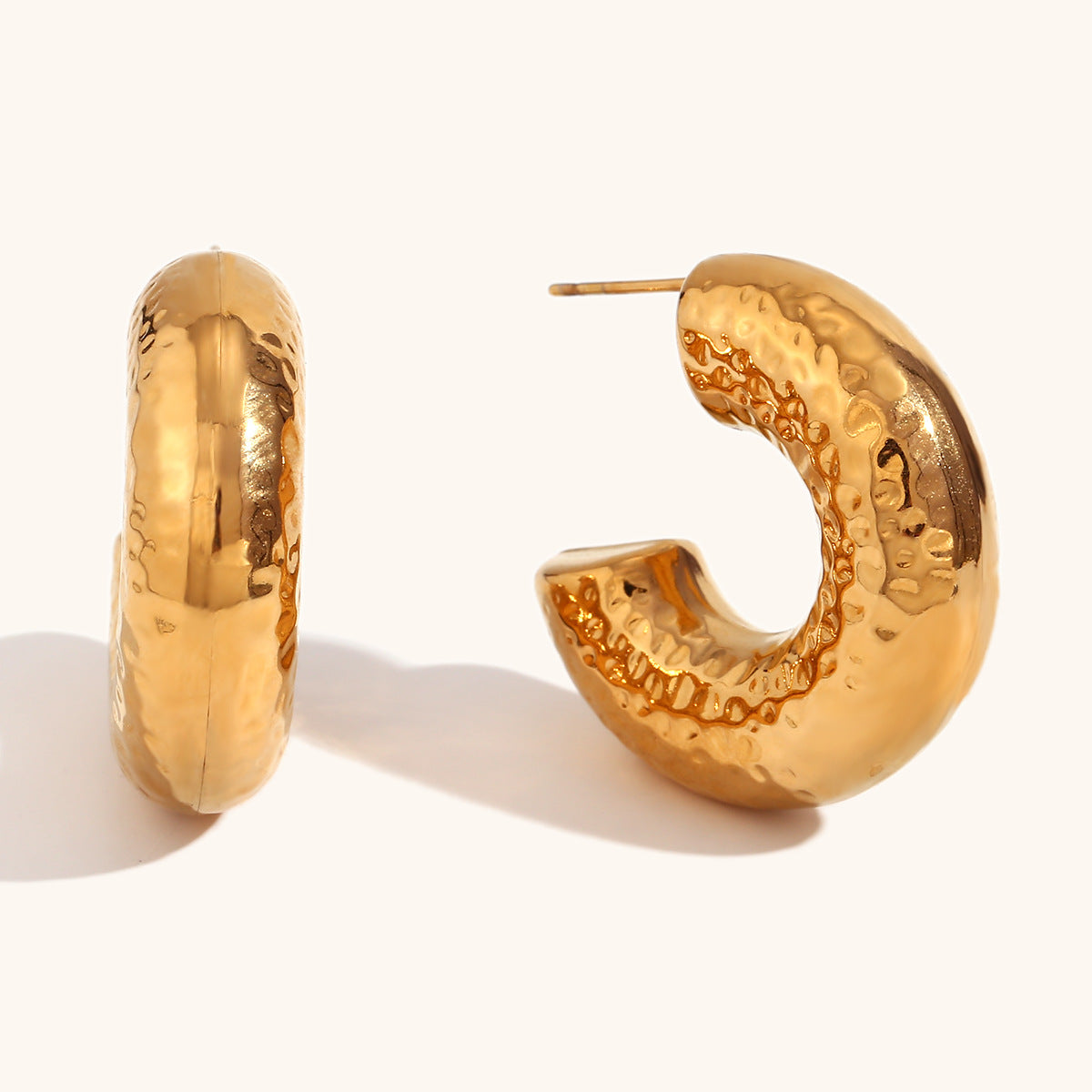 Aurora Textured Hoop Earrings