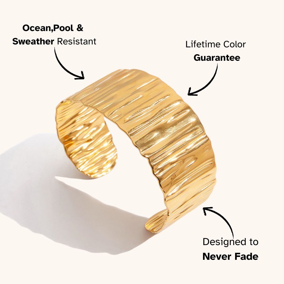 Ridge Gleam Cuff Bracelet