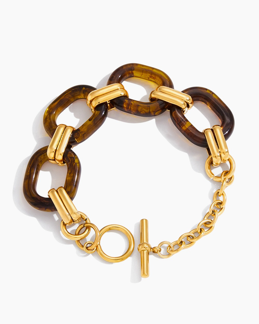 Tortoise Link Chunky Chain Bracelet