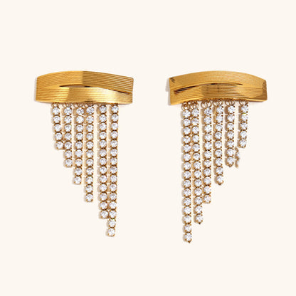 Stardust Cascade Tassel Earrings