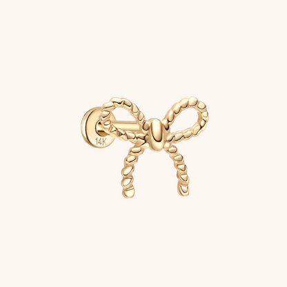 (Unique) Boucle d'oreille à tige en or massif 14 carats
