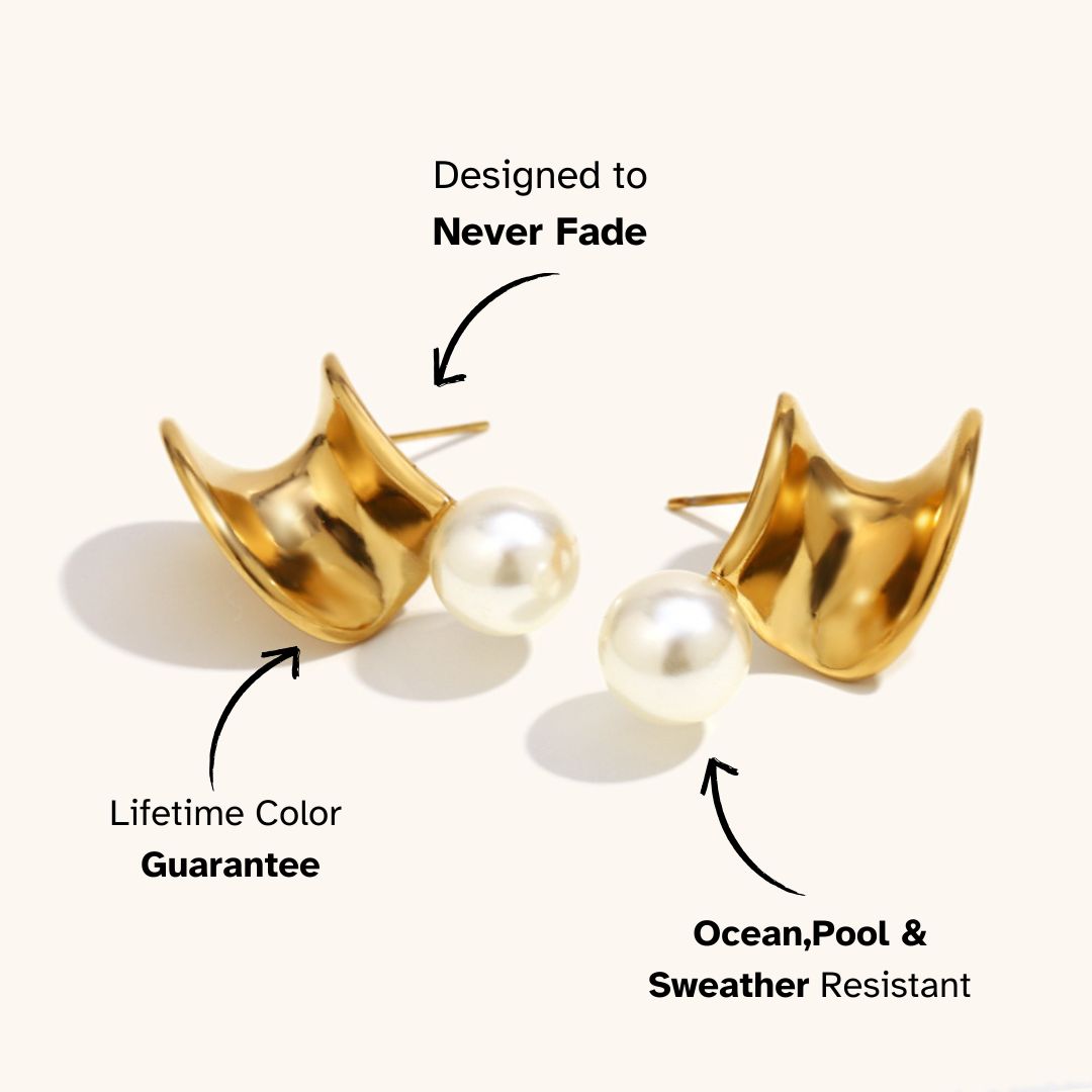 Sculpted Pearl Flow Earrings