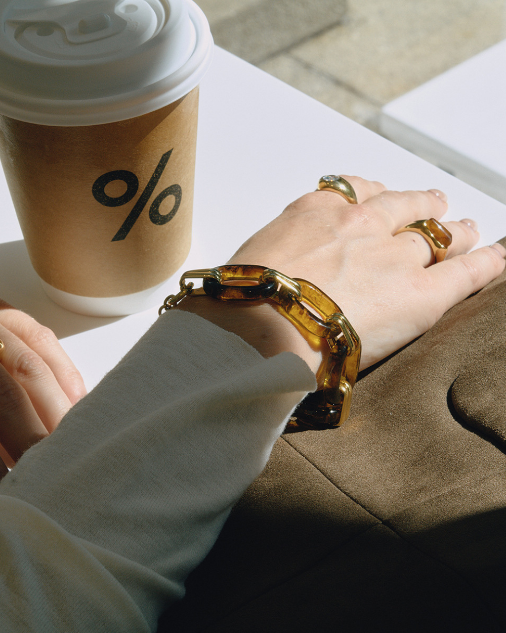 Tortoise Link Chunky Chain Bracelet